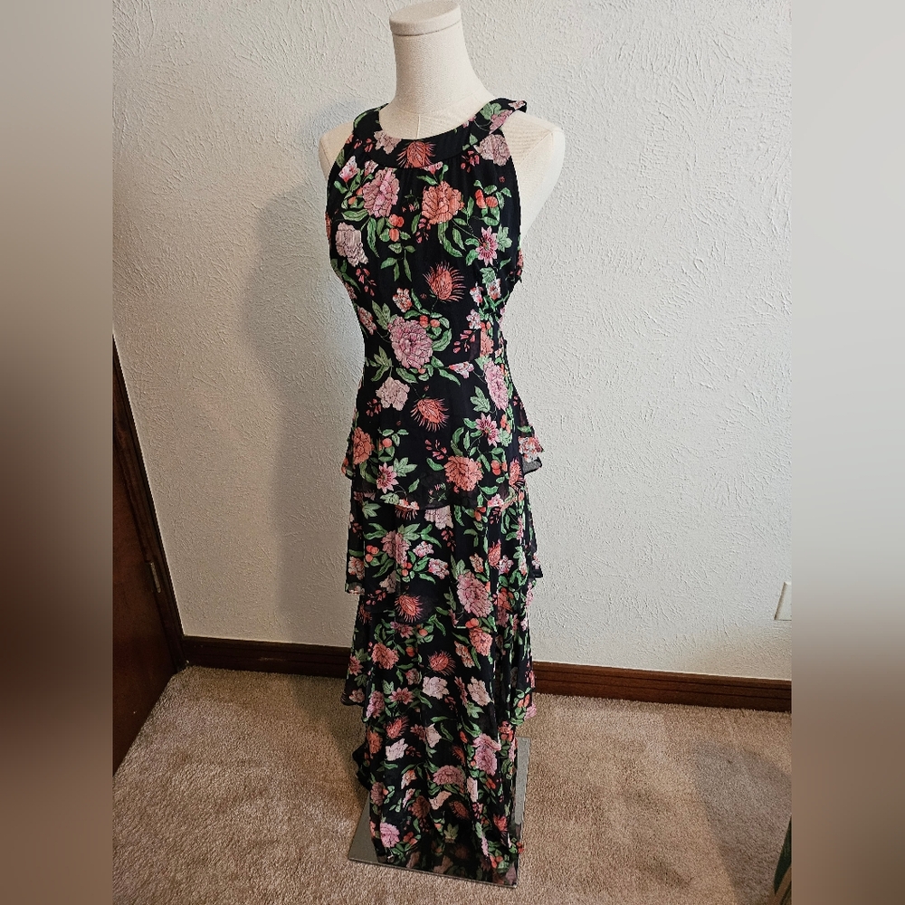 Floor length floral dress